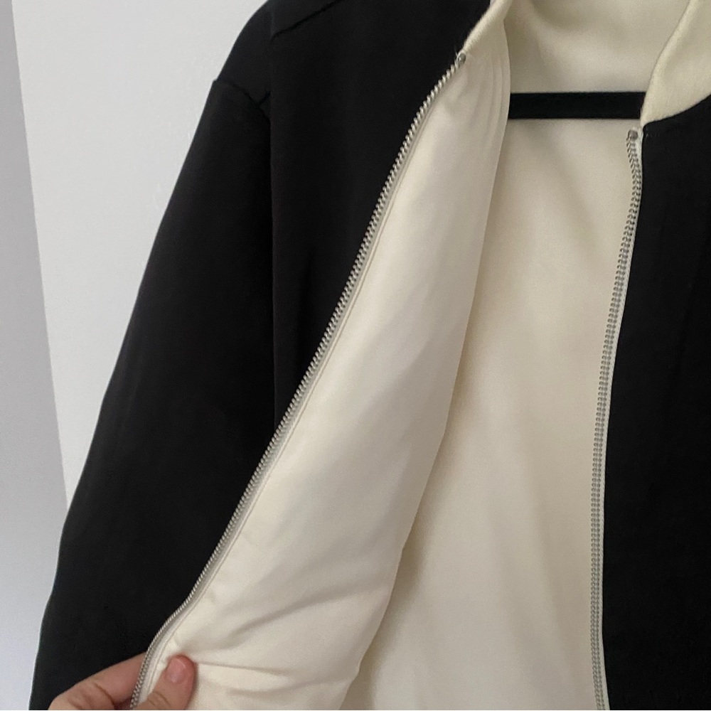 Maje Reversible Puffer Bomber Coat Jacket